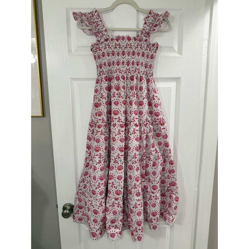 Hill House Home Ellie Nap Dress Womens XXS Pink Seashell Mermaid Print Excellent - Picture 5 of 7